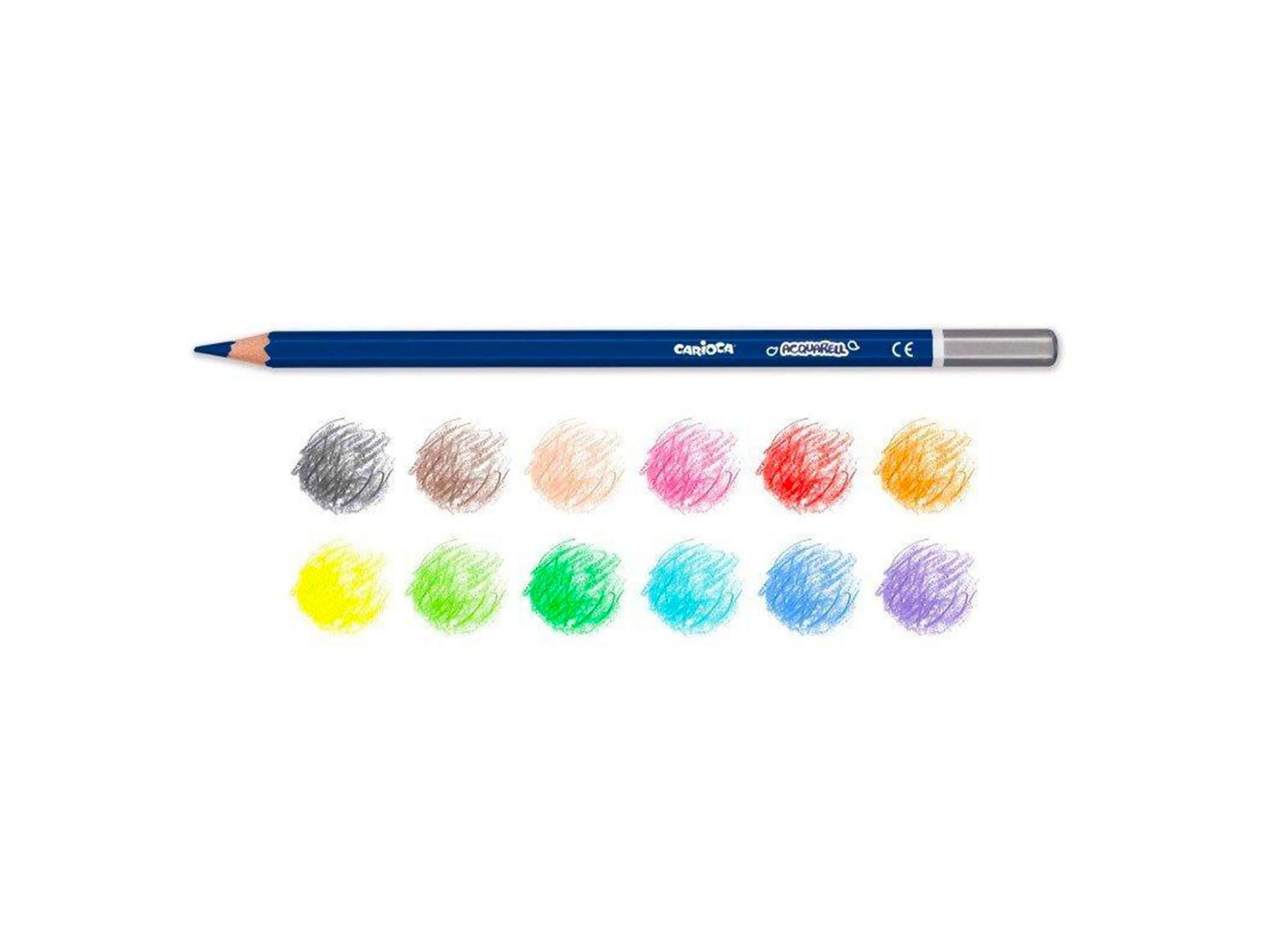 Achat Pochette de 12 crayons de couleurs aquarelles - Carioca