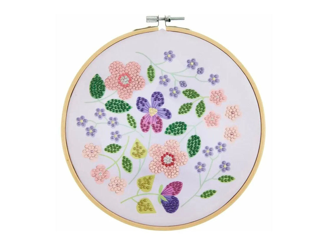 Achat DIY Diamond Painting sur Toile - Fleurs de printemps scintillantes - Rico Design