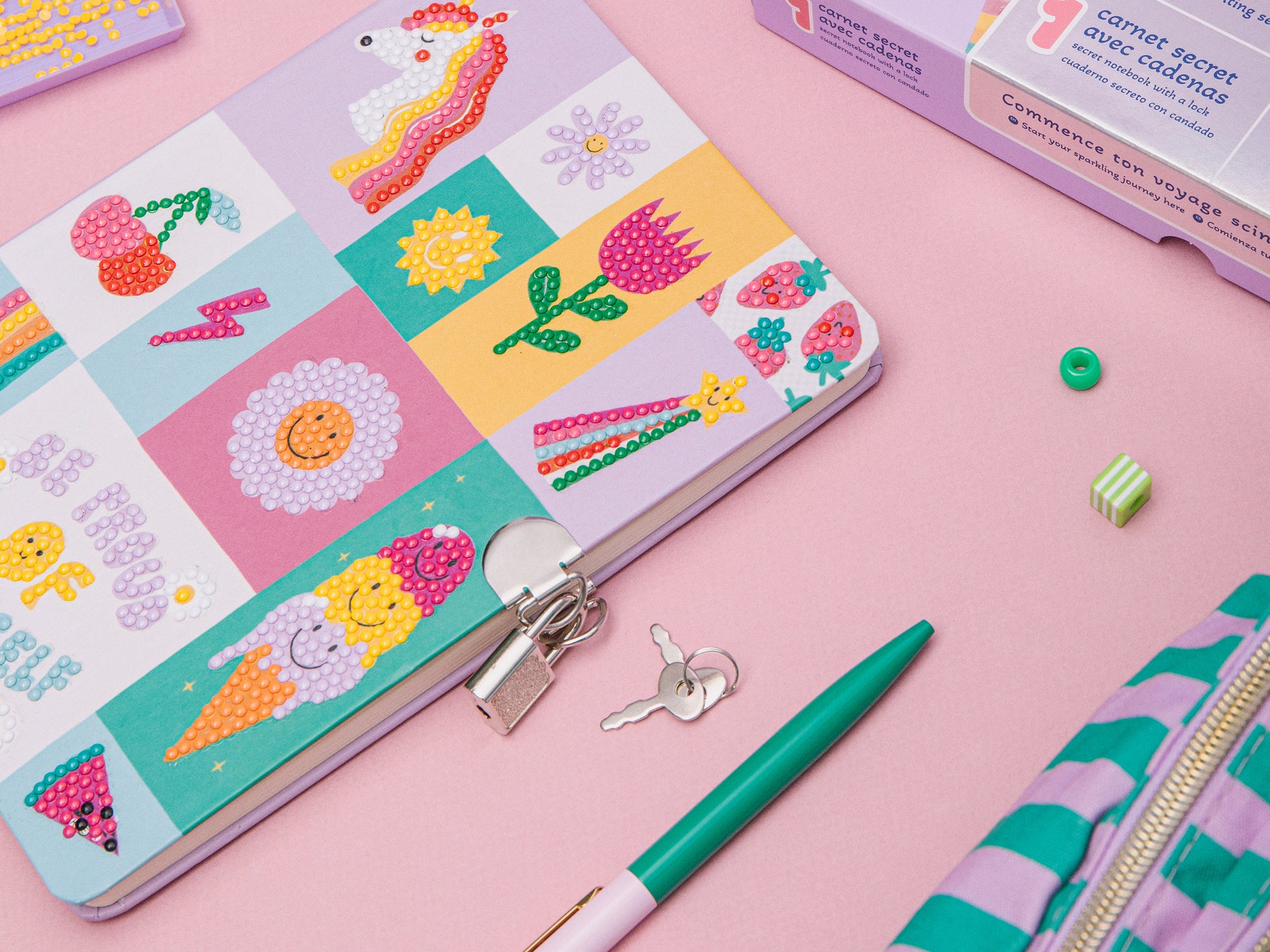 Kit créatif Diamond Painting kids - Carnet secret