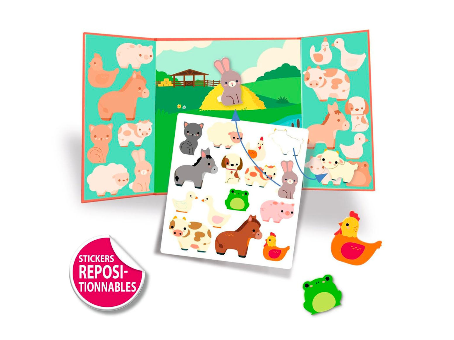 Achat Stickers épais et repositionnables - Les animaux de la ferme - Djeco