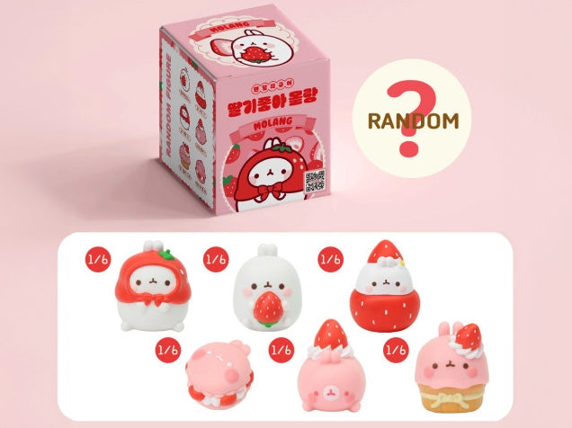 Boîte à figurines aléatoires Molang adore les fraises