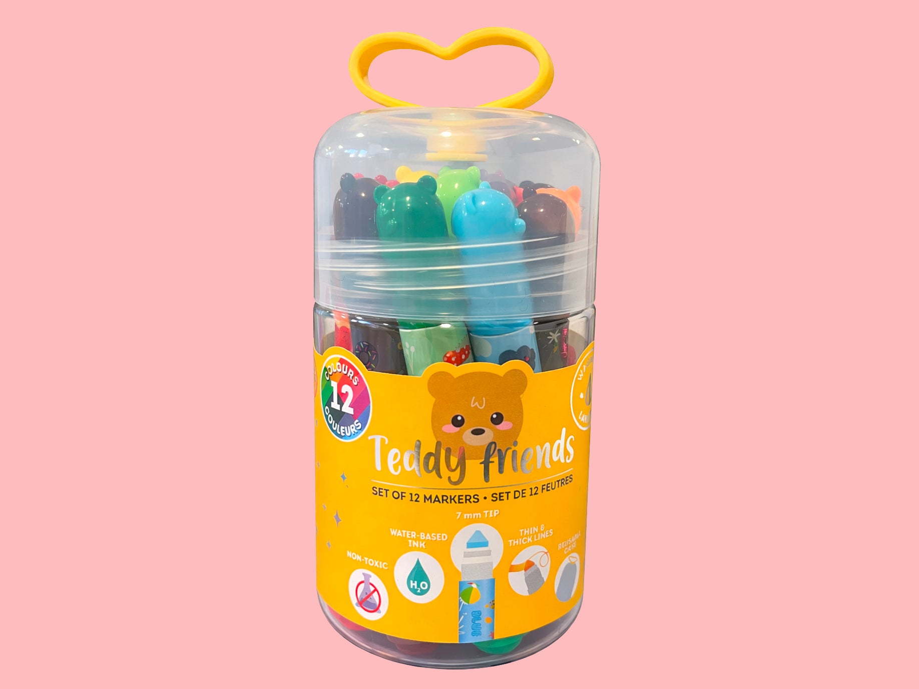 Lot de 12 feutres Teddy Friends