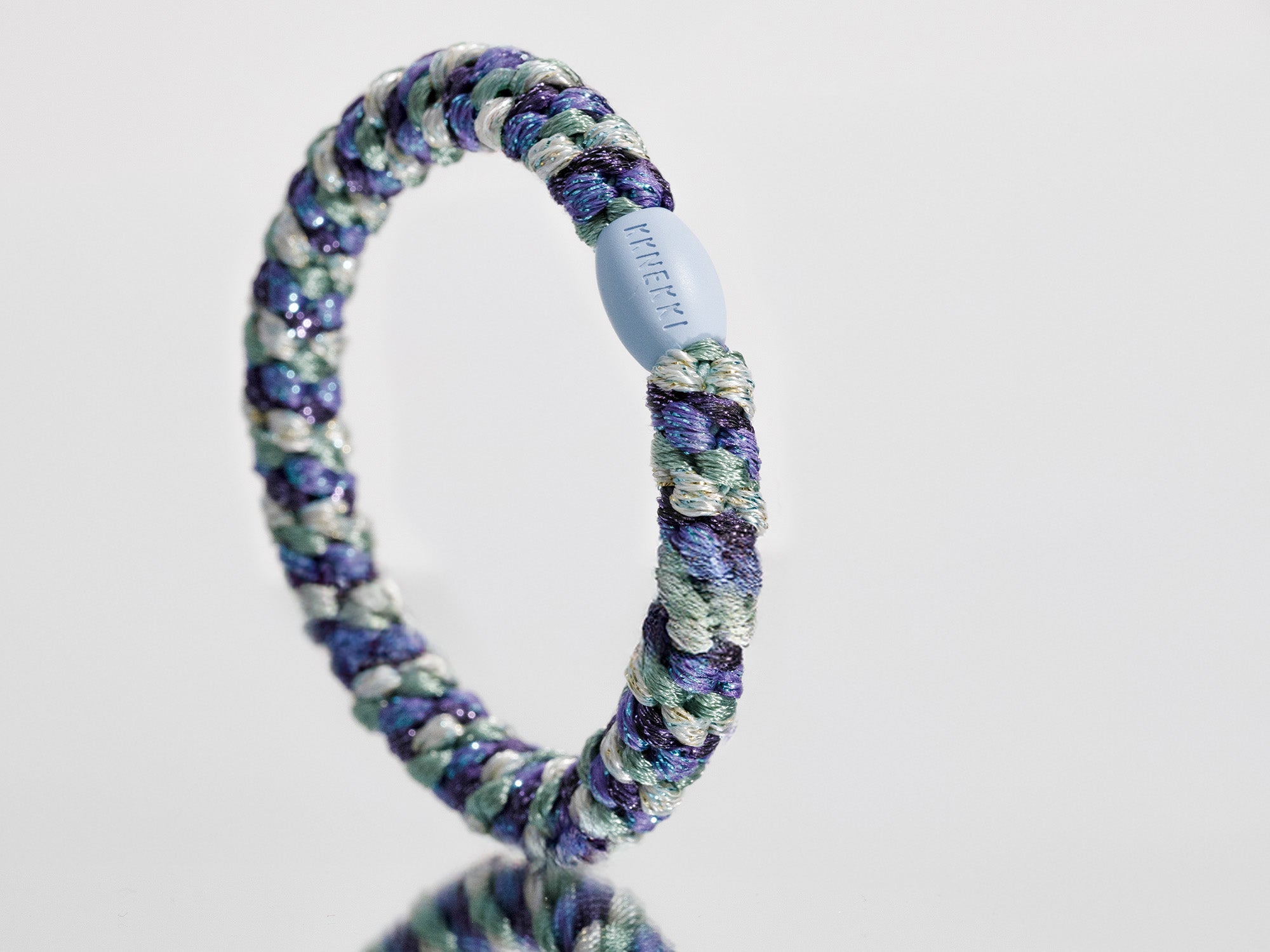 Élastique cheveux Mix Bleu Argenté Pailleté - Kknekki