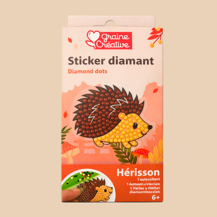 Kit diamant mosaïque sticker hérisson - Graine Créative