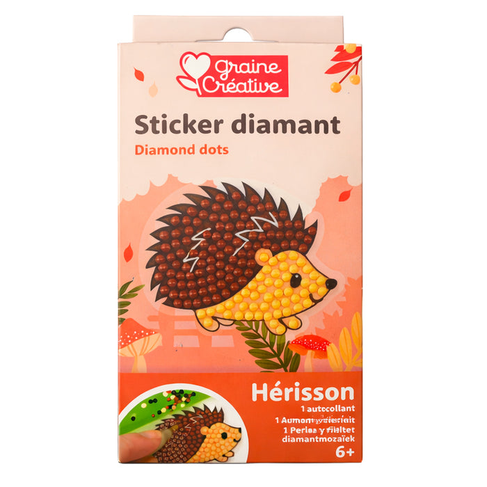 Achat Kit diamant mosaïque sticker hérisson - Graine Créative