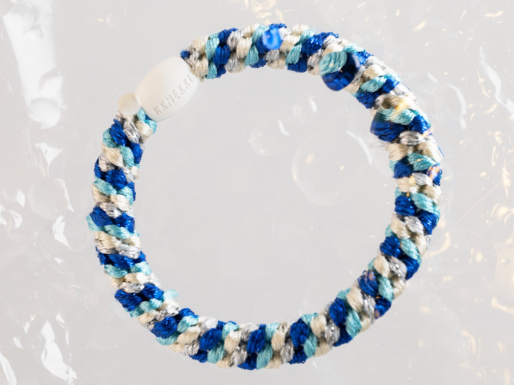 Achat Élastique cheveux Mix Bleu Argenté Pailleté - Kknekki
