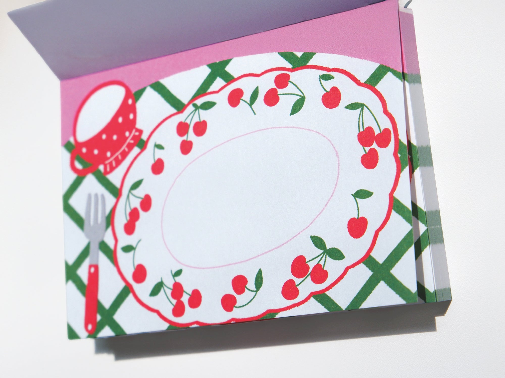 achat Mini bloc memo assiettes cerises - Fruit fries Design Lab