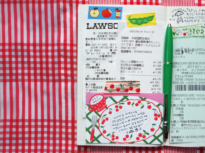 Achat Mini bloc memo assiettes cerises - Fruit fries Design Lab
