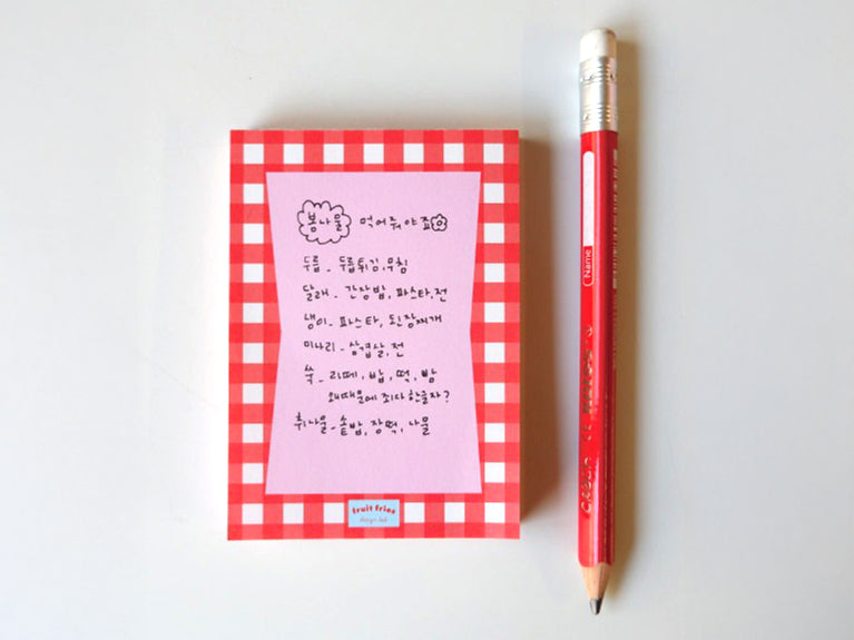achat Bloc memo Vintage rouge - Design Lab