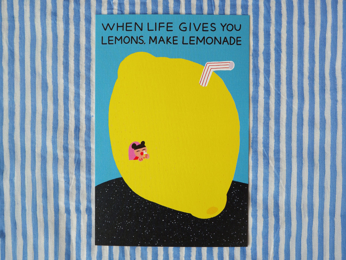 achat Carte postale Make lemonade - Fruit Fries design Lab