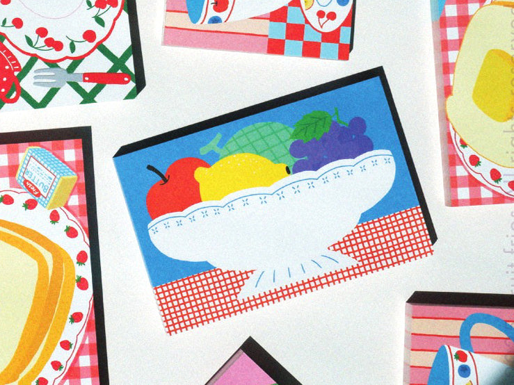 achat Mini bloc memo corbeille de fruits - Fruit fries Design Lab