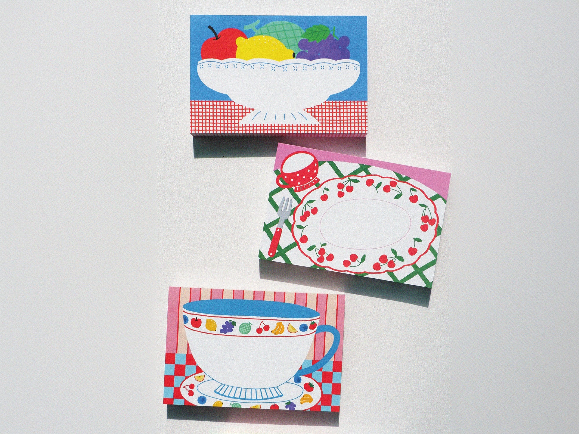 achat Mini bloc memo assiettes cerises - Fruit fries Design Lab