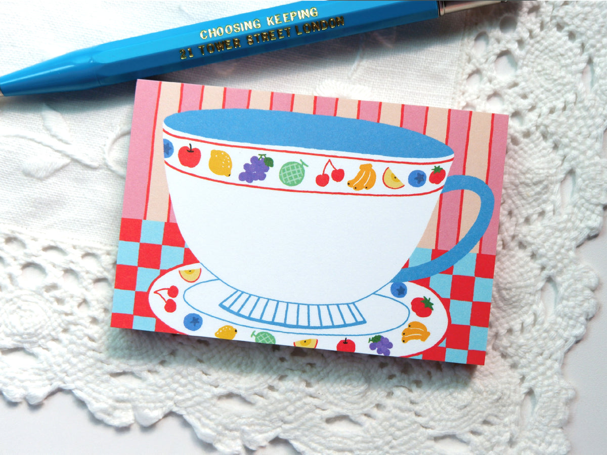 achat Mini bloc memo tasse vintage - Fruit fries Design Lab