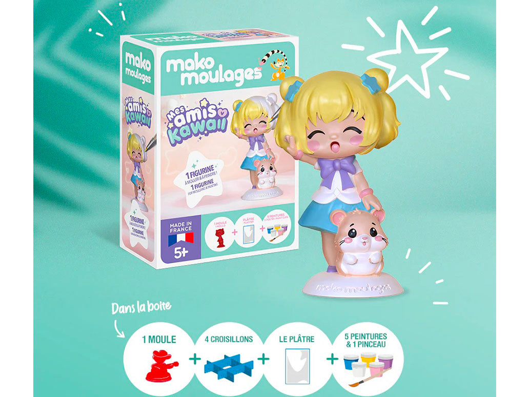 achat La fille et son hamster Kawaii - Mako moulages