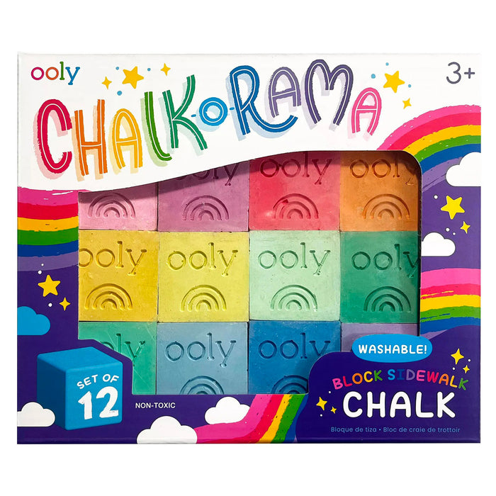 Achat Craies de trottoir Chalk-O-Rama Block - 12 couleurs - Ooly