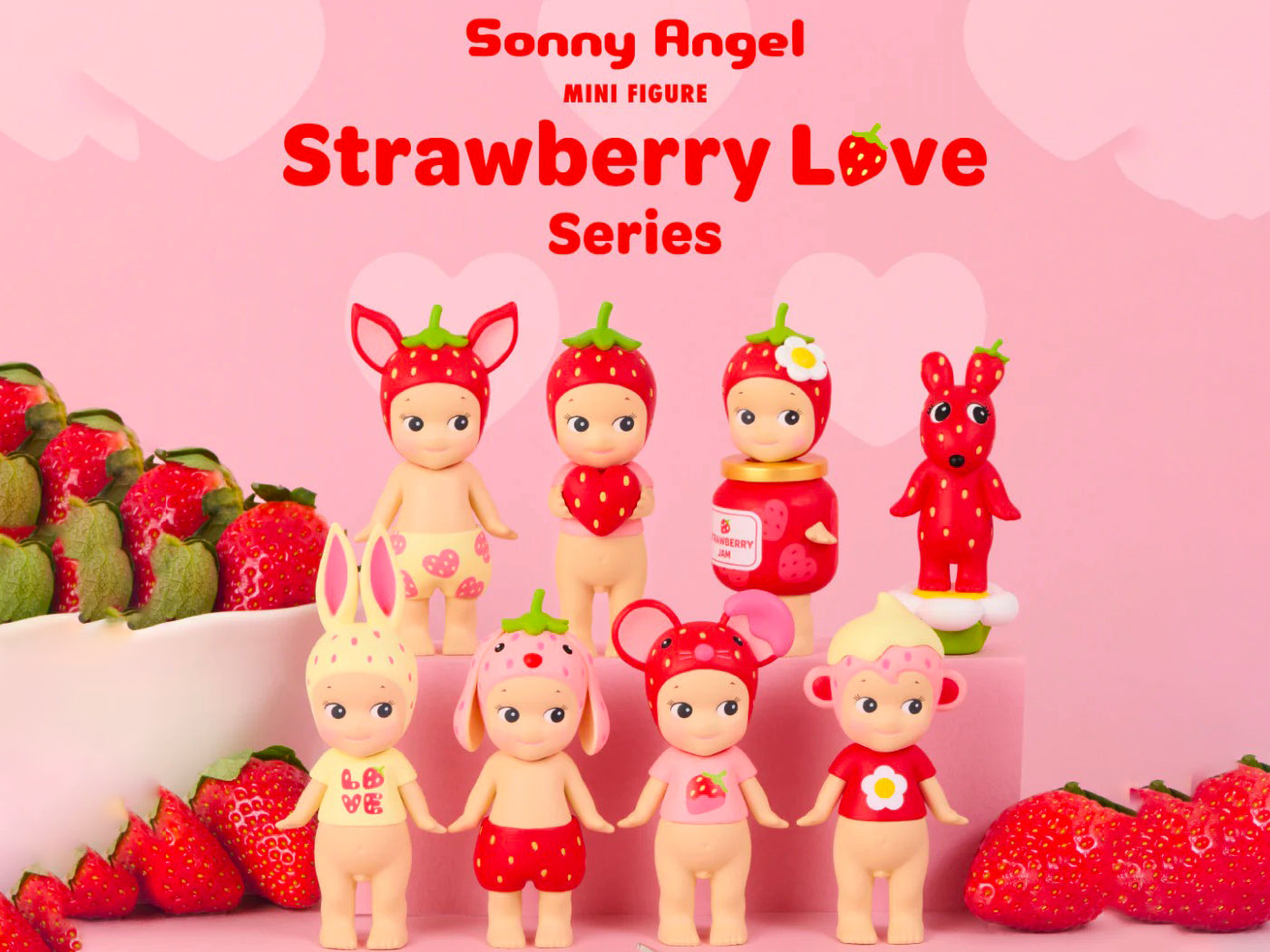 achat Sonny Angel mini figurine (modèle aléatoire) - Série Strawberry Love