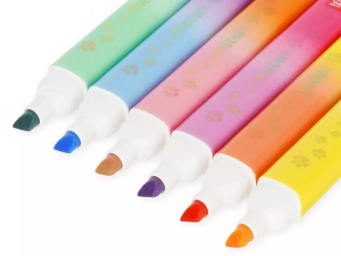 Set de 6 Surligneurs à Double Pointe Meow - Legami