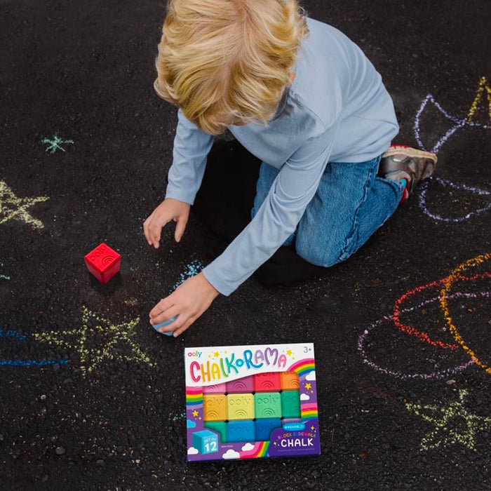 Achat Craies de trottoir Chalk-O-Rama Block - 12 couleurs - Ooly