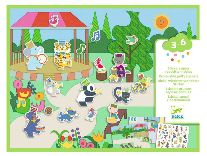 Achat Stickers épais repositionnables Fanfare - Djeco