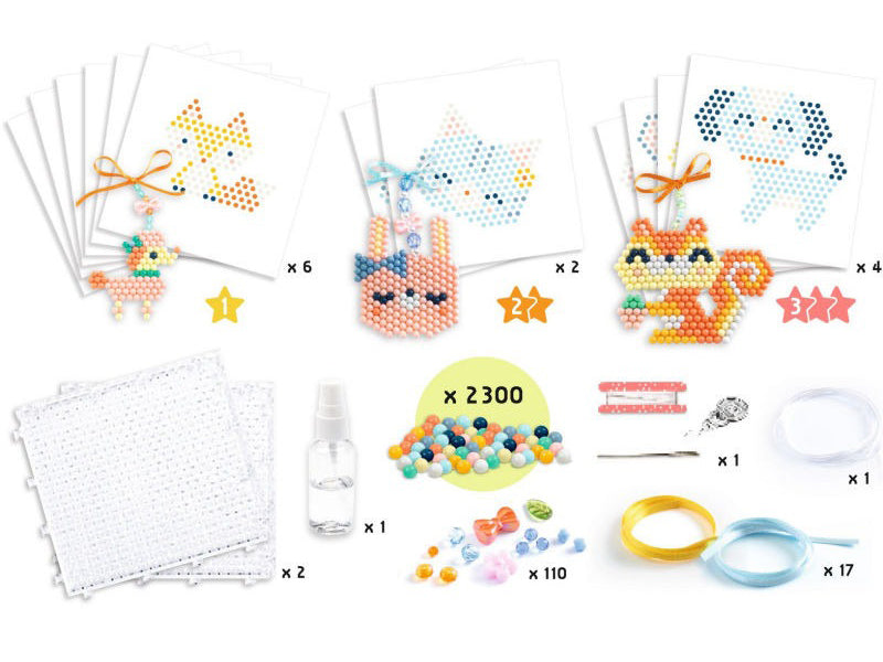 Coffret Atelier perles à eau - Aqua box Fourrures - Djeco