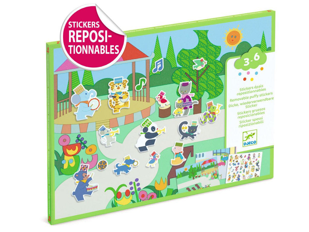achat Stickers épais repositionnables Fanfare - Djeco