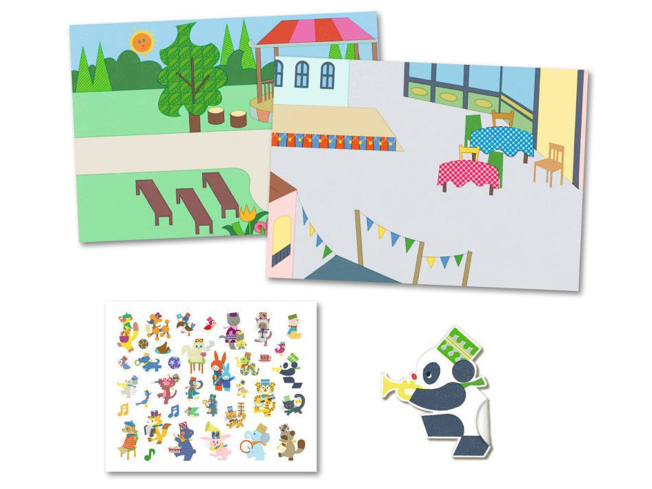achat Stickers épais repositionnables Fanfare - Djeco
