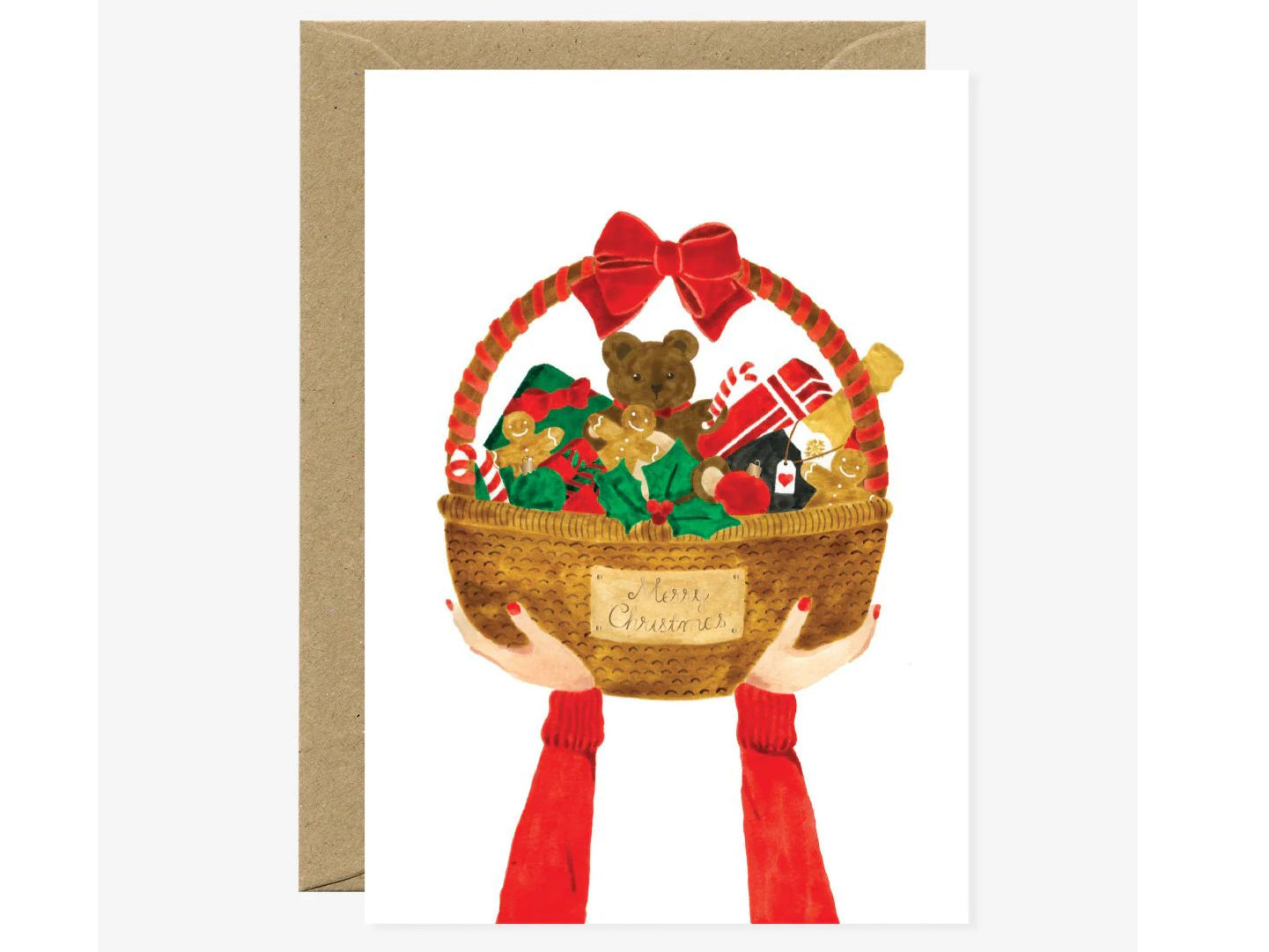 Achat Carte de Noël aquarelle - Christmas Basket - ATWS
