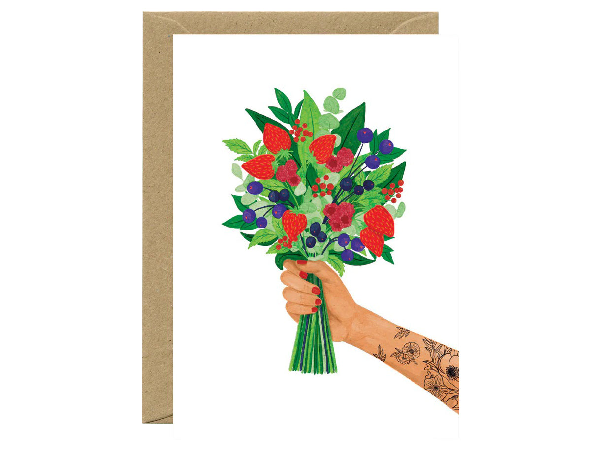 Achat Carte aquarelle - Berries Bouquet - ATWS