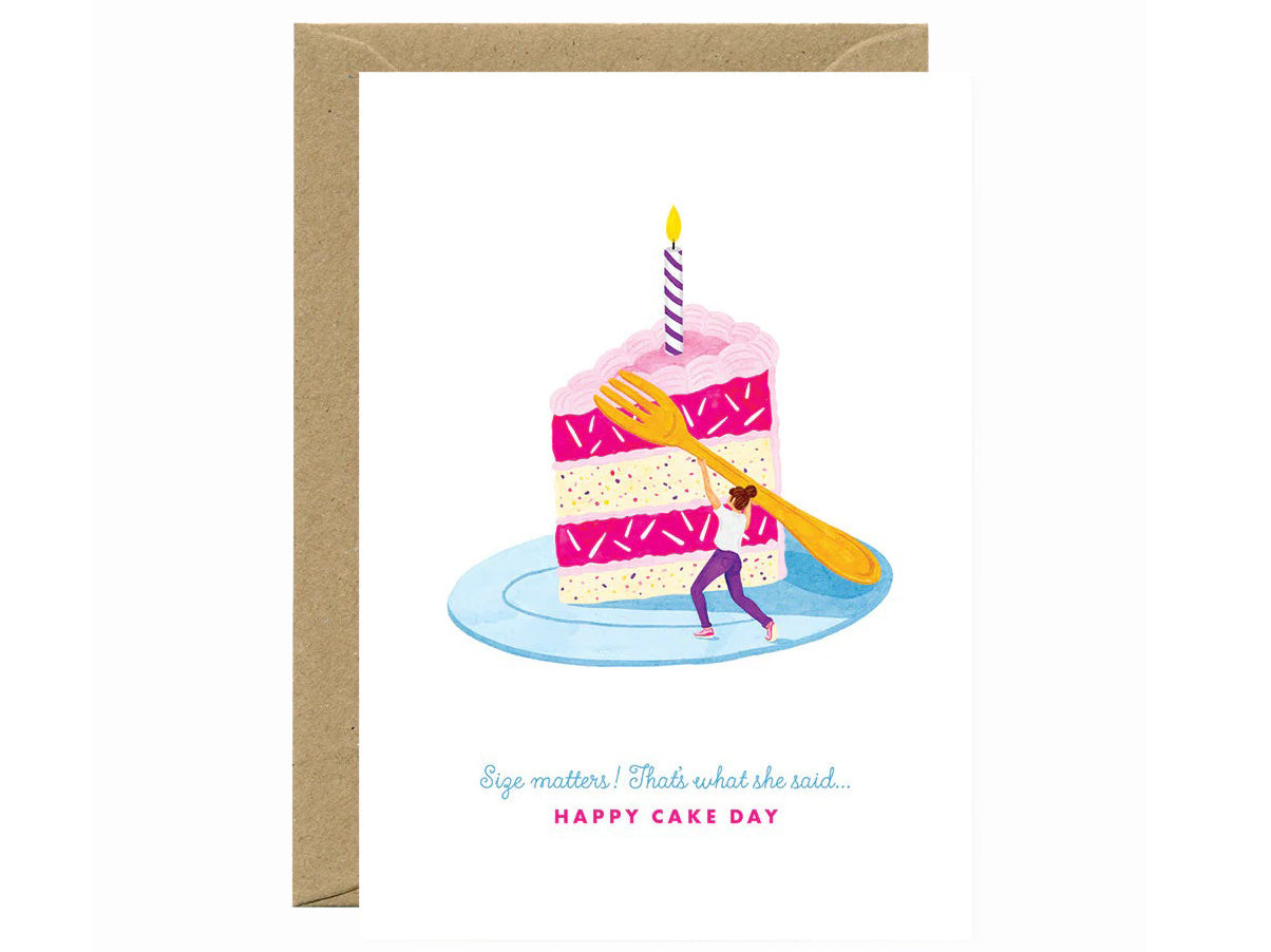 Achat Carte d'anniversaire aquarelle - Size matters Cake - ATWS