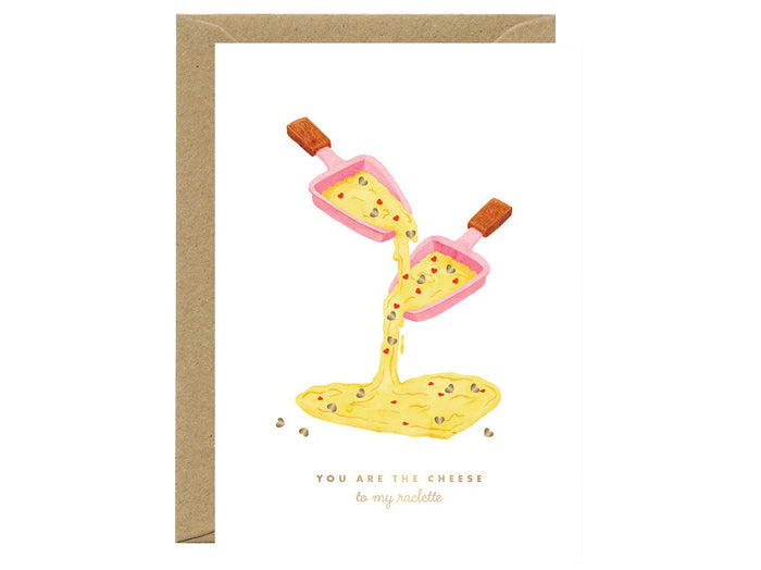 Achat Carte aquarelle & dorure - Cheese to my raclette - ATWS