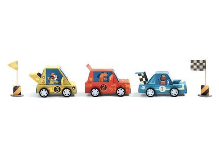 Achat 3 voitures de course à créer - Grand prix - Djeco