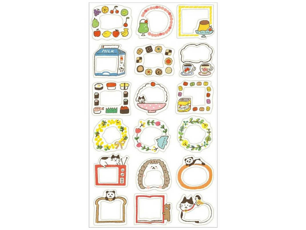 achat Planche de 18 stickers planner - Jolis cadres