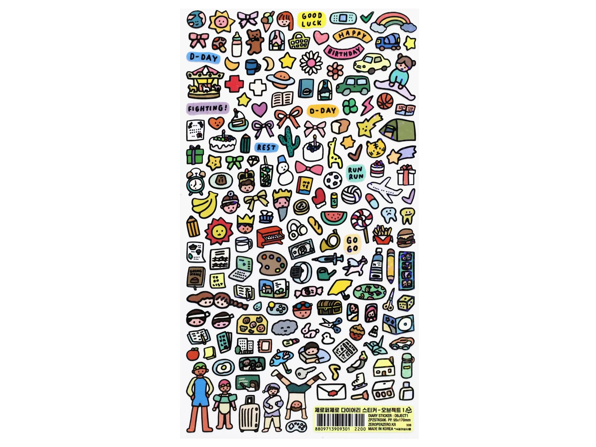 achat Mini stickers pour planner - zero per zero
