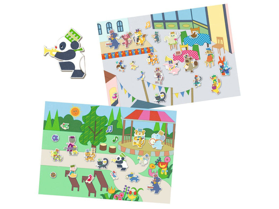 Stickers épais repositionnables Fanfare - Djeco