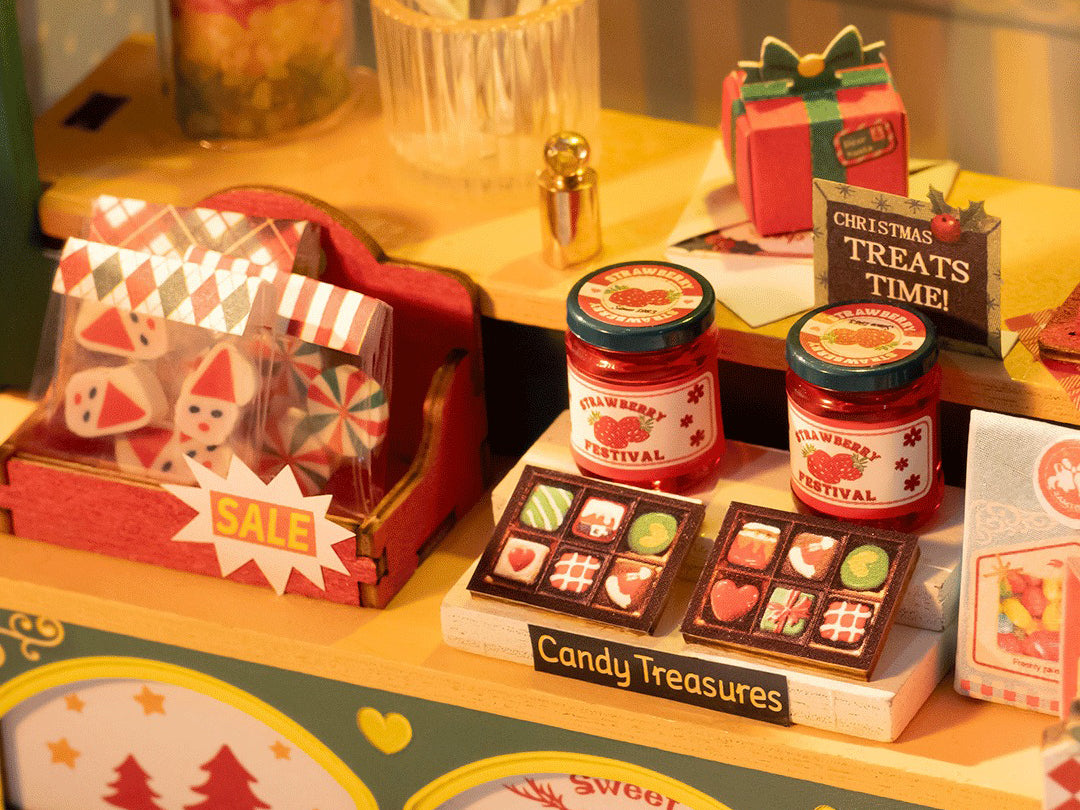 Pièce miniature - Stand de bonbons de Noël (Christmas Candy Stand) - Rolife