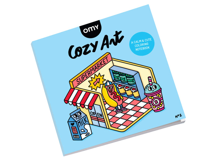 Achat Cahier de coloriage Cozy Art - Supermarket - OMY