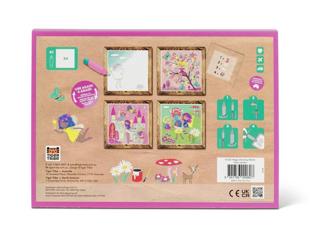 Kit de peinture à l'eau magique - jardin fantastique et animaux