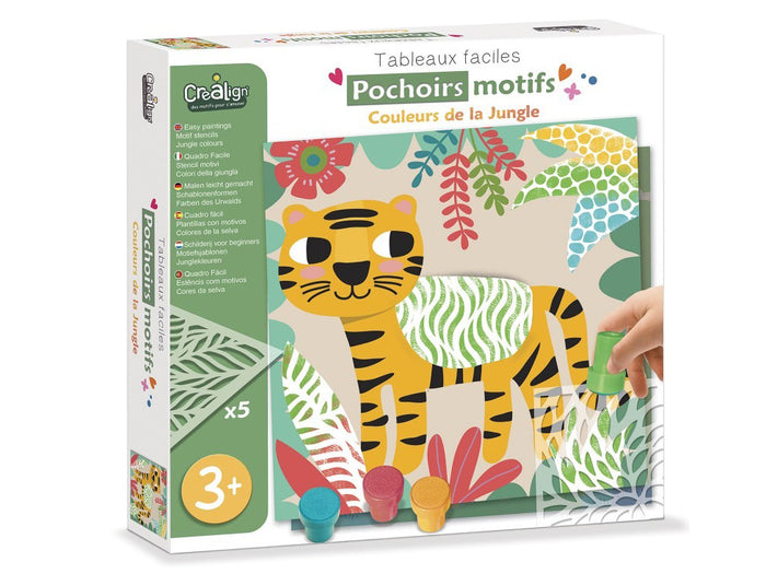 Achat Pochoirs motifs Couleurs de la Jungle - Créa Lign'