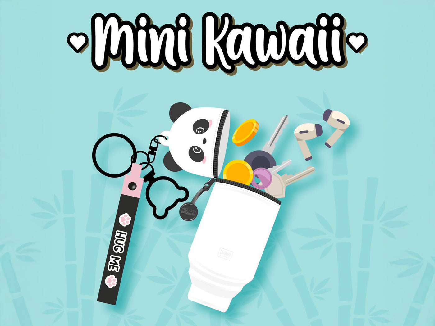 achat Mini trousse & porte clés Kawaii - Panda - Legami