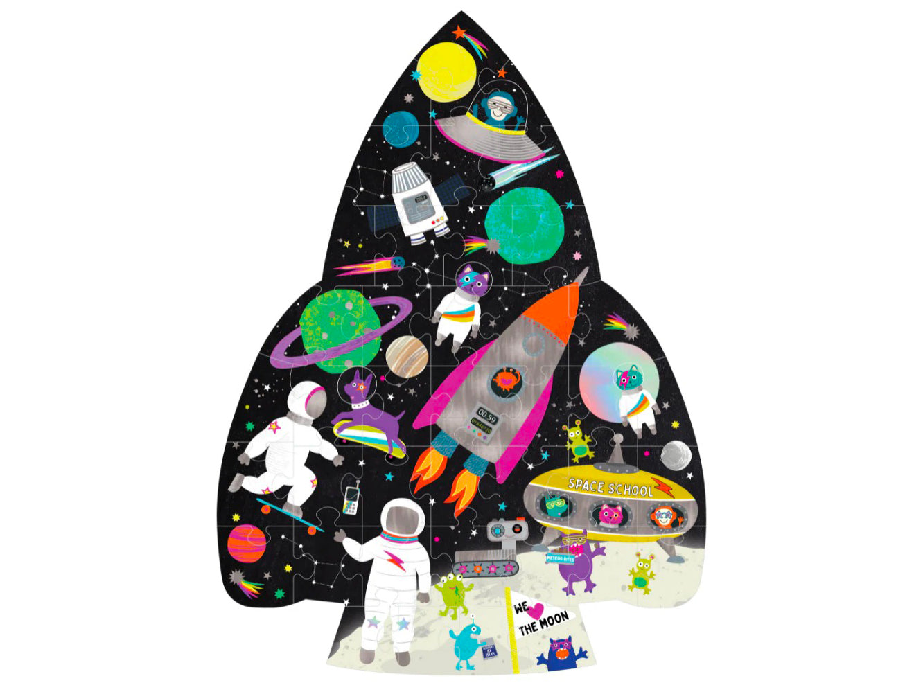 Achat Puzzle Fusée Rocket Shape 80 Pièces - Floss & Rock