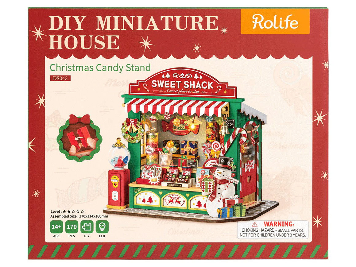 Pièce miniature - Stand de bonbons de Noël (Christmas Candy Stand) - Rolife