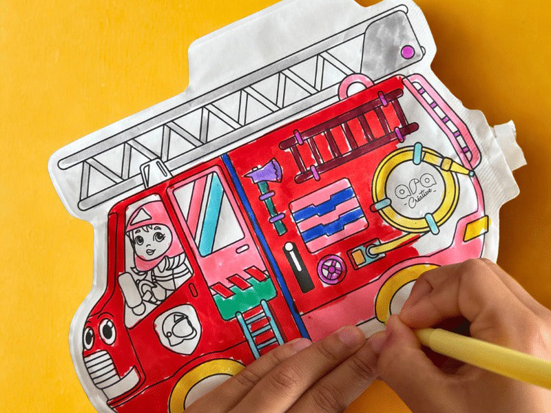 Coloriages gonflables - Police et pompier - Ara Créative