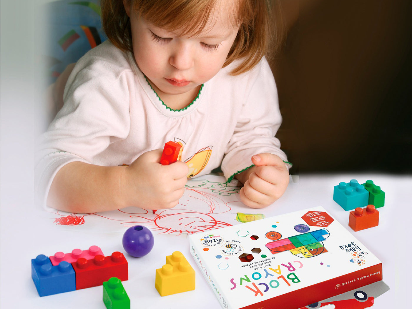 achat Crayons gras pour enfants - briques de jeu type lego - Camion