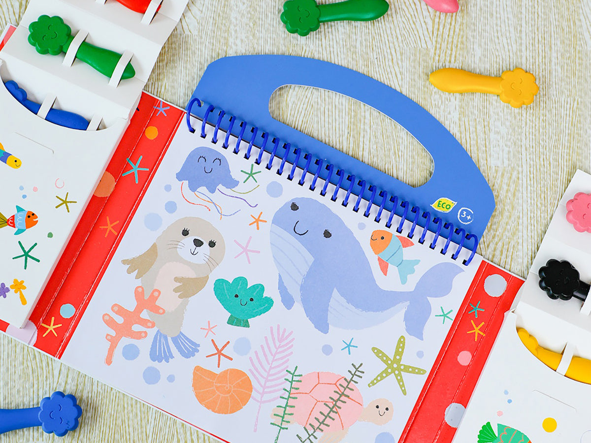 achat Kit de coloriage Animaux marins - Haku Yoka