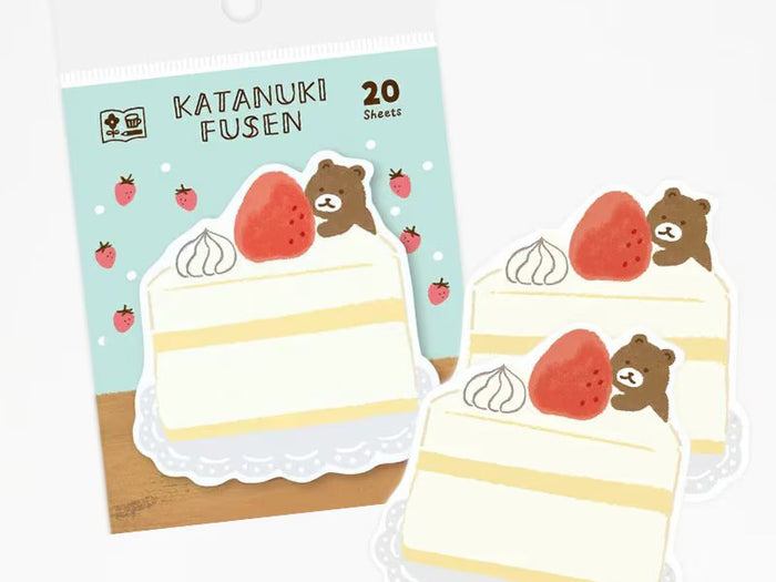 Achat Notes adhésives japonaises - Gâteau et ours gourmand - Watashi-Biyori