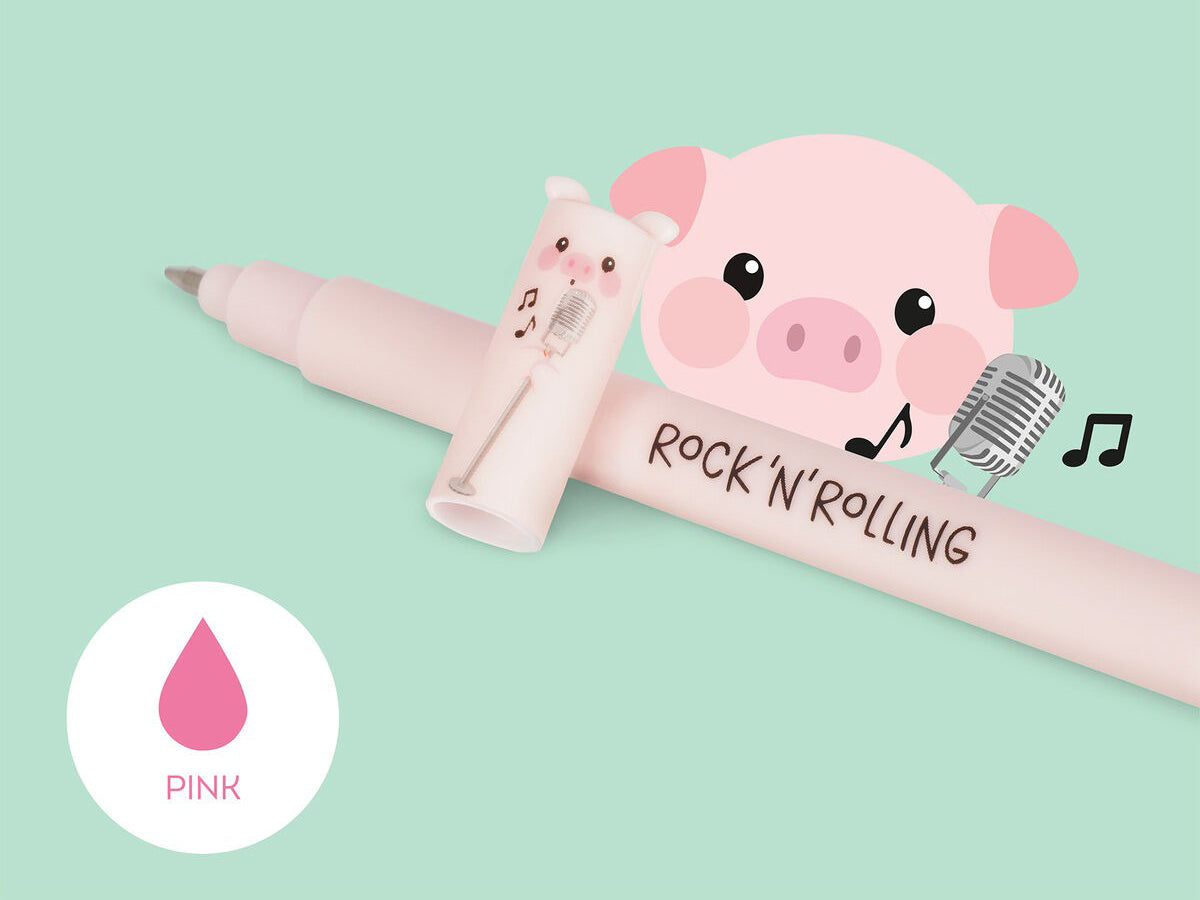 Set de 4 Stylos à Encre Gel Effaçable Animaux de la Ferme - Farm Sweet Farm - Legami