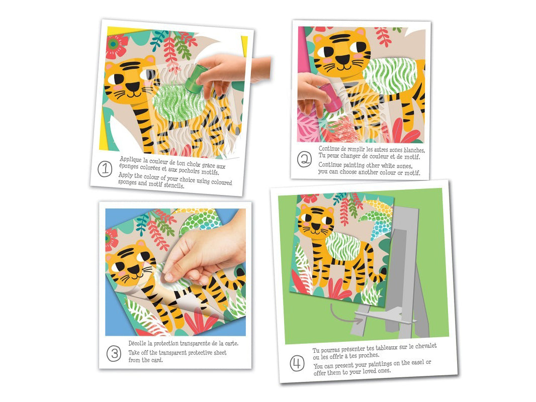 achat Pochoirs motifs Couleurs de la Jungle - Créa Lign'