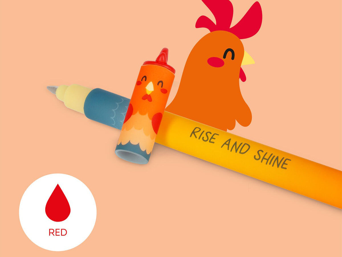 Set de 4 Stylos à Encre Gel Effaçable Animaux de la Ferme - Farm Sweet Farm - Legami