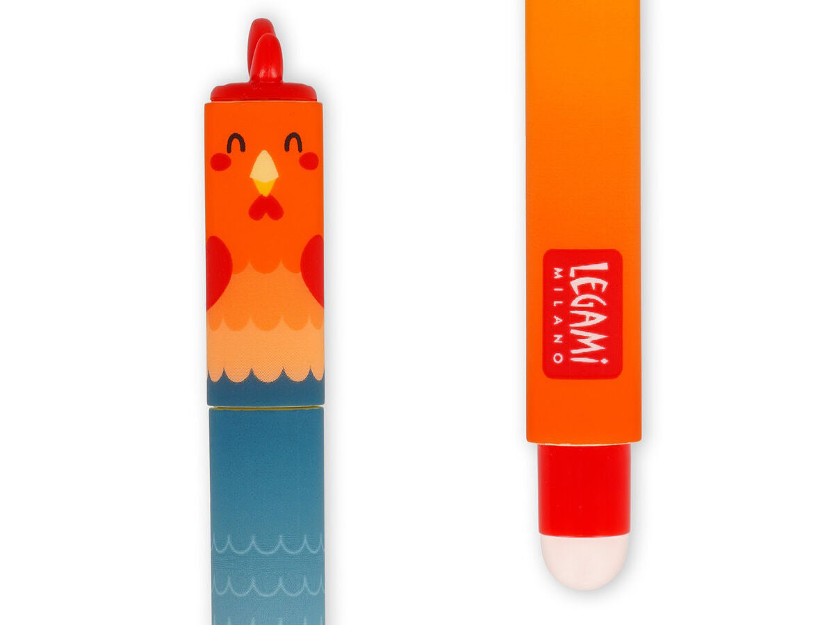 Set de 4 Stylos à Encre Gel Effaçable Animaux de la Ferme - Farm Sweet Farm - Legami