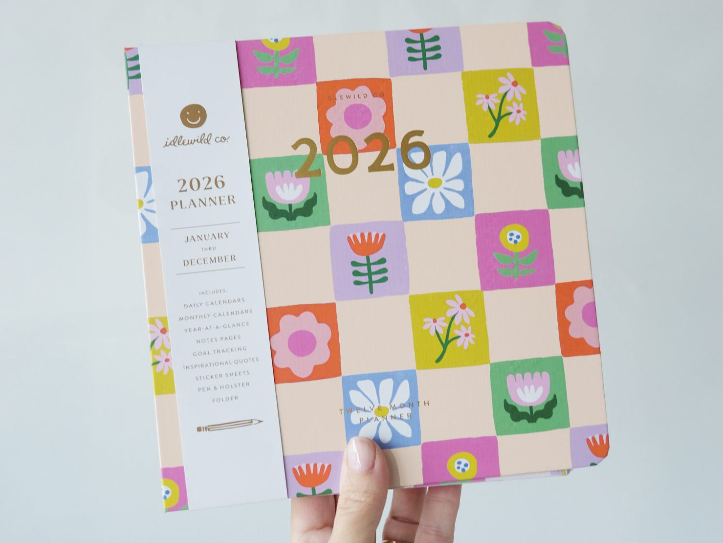 Achat Agenda 2026 à couverture rigide - Motif à carreaux floraux - Idlewild